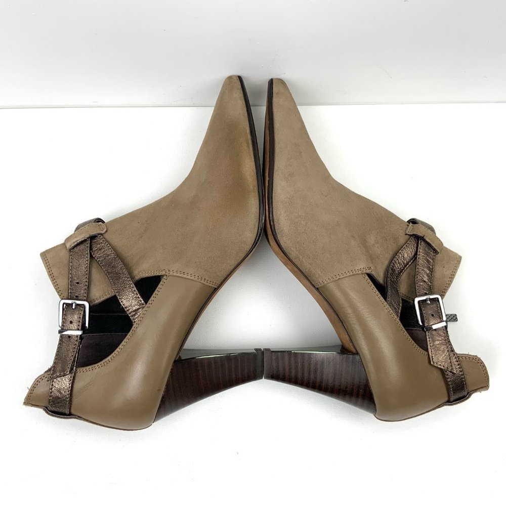 Donald J Pliner Tamy Pointed Toe Suede Ankle Boots Heels Size 9.5 - Picture 11 of 16